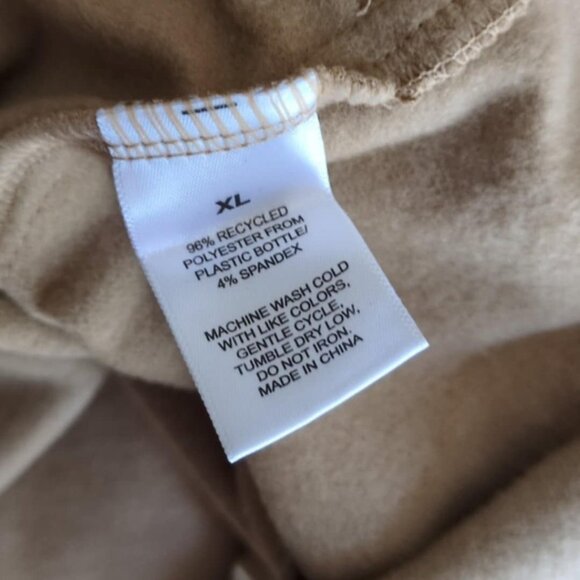 Earth Yoga Sz XL Sweatsuit Beige Y2K Athleisure Sporty Track Walking Comfy Soft - Picture 10 of 13